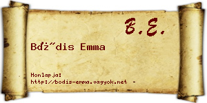 Bódis Emma névjegykártya