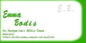 emma bodis business card